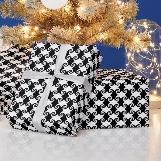 Maßgeschneiderte Swirbelformen keltisch Geschenkpapier (Feiertage)