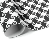 Maßgeschneiderte Swirbelformen keltisch Geschenkpapier (Rolleneckpunkt)