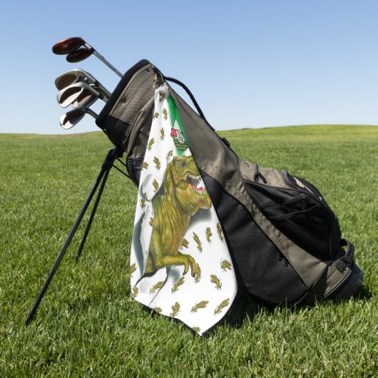 Maßgeschneiderte T-Rex Golfhandtuch (Gras)