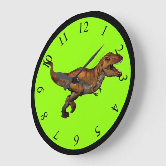 Maßgeschneiderte T-Rex-Kindersäulenuhr Große Wanduhr (Winkel)