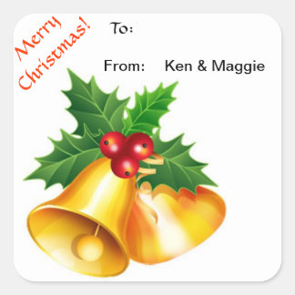 Maßgeschneiderte Tag-Stickers für Pakete Quadratischer Aufkleber