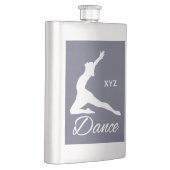 Maßgeschneiderte TANZEN-Monogramm- und Farbflasche Flachmann (Rechts)