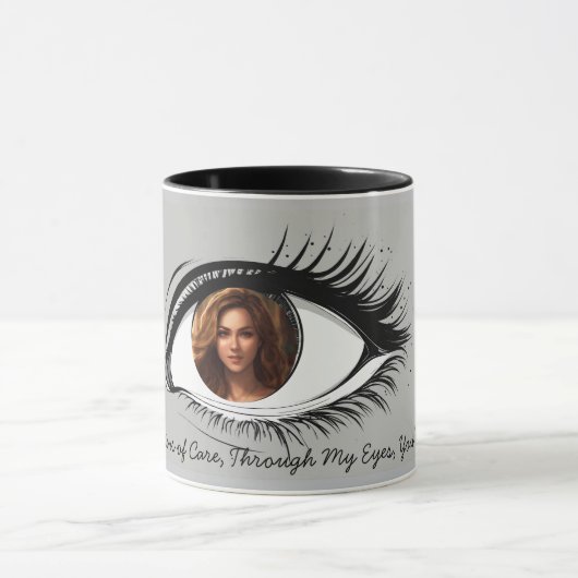 Maßgeschneiderte Tasse für Foto und Text (Zentrum)