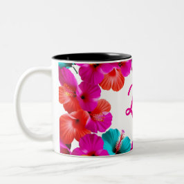 Maßgeschneiderte Tasse für zwei Töne Blumenkaffee