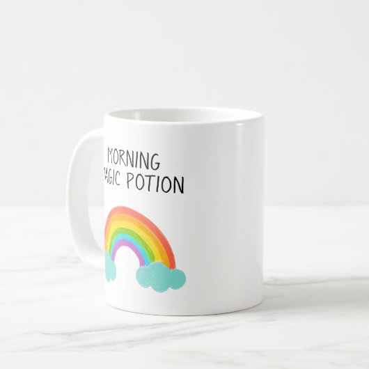Maßgeschneiderte Tasse mit Niedlichem Regenbogen (Vorderseite Links)