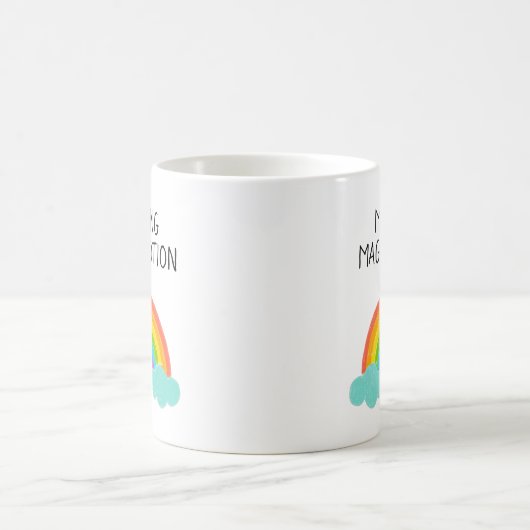 Maßgeschneiderte Tasse mit Niedlichem Regenbogen (Mittel)