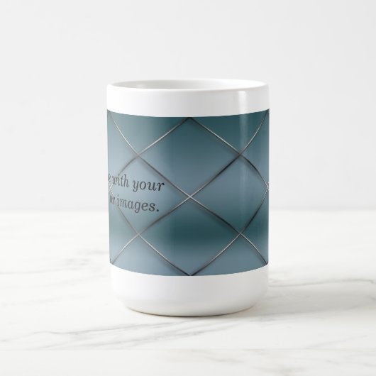 Maßgeschneiderte Tasse - Trellis Pattern Blue Back (Mittel)