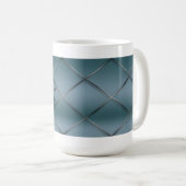 Maßgeschneiderte Tasse - Trellis Pattern Blue Back (VorderseiteRechts)