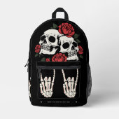 Maßgeschneiderte Tätowierungen für Schädel rote Ro Bedruckter Rucksack (Vorderseite)