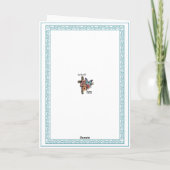 Maßgeschneiderte Taufe mit Engel und Baby Boy Karte (Rückseite)