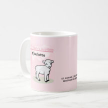 Maßgeschneiderte Taufe, Rosa, Mädchen, Lamm