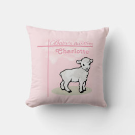 Maßgeschneiderte Taufe, Rosa, Mädchen, Lamm Kissen