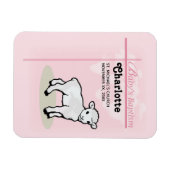 Maßgeschneiderte Taufe, Rosa, Mädchen, Lamm Magnet (Horizontal)