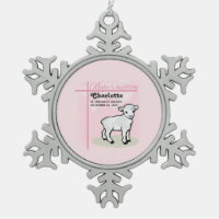 Maßgeschneiderte Taufe, Rosa, Mädchen, Lamm