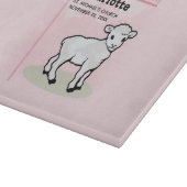 Maßgeschneiderte Taufe, Rosa, Mädchen, Lamm Schneidebrett (Ecke)