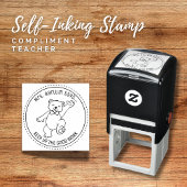 Maßgeschneiderte Teacher-Kompliment-Bear-Briefmark Permastempel