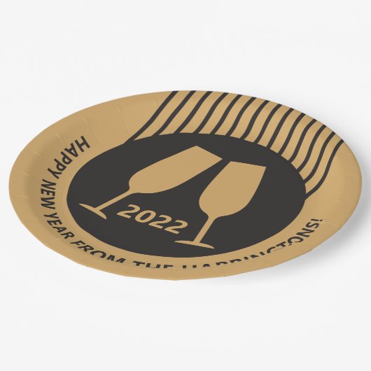 Maßgeschneiderte Teller für Champagner (Schrägansicht)