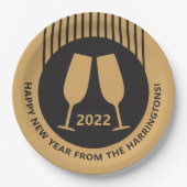 Maßgeschneiderte Teller für Champagner (Vorderseite)