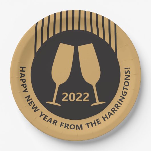 Maßgeschneiderte Teller für Champagner (Vorderseite)