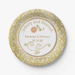 Maßgeschneiderte Teller für Hochzeitspapier für Go
