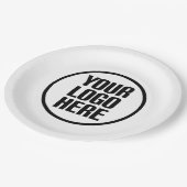 Maßgeschneiderte Teller für Ihr Logo hier Party li (Schrägansicht)