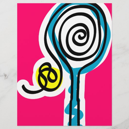 Maßgeschneiderte Tennis-Flyer für Geburtstag oder Flyer (Vorne)