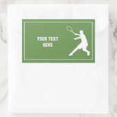 Maßgeschneiderte Tennisaufkleber für die Geburtsta Rechteckiger Aufkleber (Tasche)