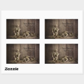 Maßgeschneiderte Textaufkleber für Skelette Rechteckiger Aufkleber (Blatt)