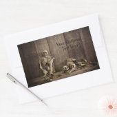 Maßgeschneiderte Textaufkleber für Skelette Rechteckiger Aufkleber (Umschlag)