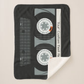 Maßgeschneiderte Textdeckeln für das Retro-Casette Sherpadecke (Vorderseite)