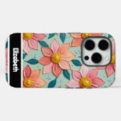 Maßgeschneiderte Textil-Blume Telefonabdeckung Case-Mate iPhone Hülle (Rückseite (Horizontal))