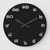 Maßgeschneiderte Thai Numbers Wall Clock Große Wanduhr (Vorderseite)