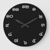 Maßgeschneiderte Thai Numbers Wall Clock Große Wanduhr (Vorderseite)