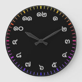 Maßgeschneiderte Thai Numbers Wall Clock Große Wanduhr (Vorderseite)