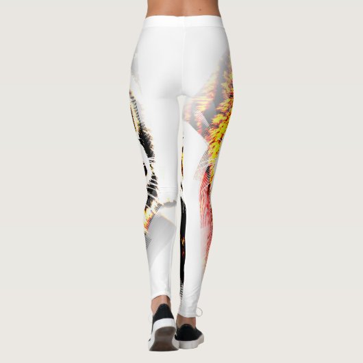 Maßgeschneiderte Tiger-Vorlage Modernes Elegantes  Leggings (Rückseite)