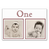 Maßgeschneiderte Tischnummer der Brillengrösse (Rückseite)