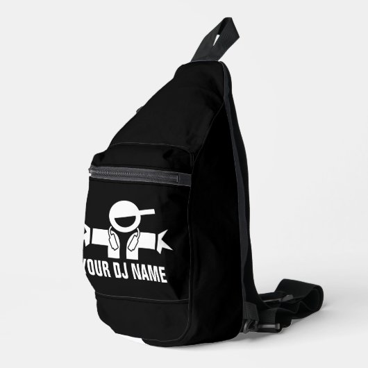 Maßgeschneiderte Tragetasche mit Musik DeeJay Logo Crossbody Bag (Rechte Ecke)