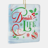 Maßgeschneiderte Transplantation Weihnachten Keramikornament (Rechts)