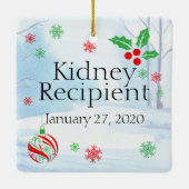 Maßgeschneiderte Transplantation Weihnachten Keramikornament (Rückseite)