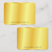 Maßgeschneiderte trendy Imitate Gold Metallic Look Mitteilungskarte (Vorne/Hinten)
