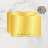 Maßgeschneiderte trendy Imitate Gold Metallic Look Mitteilungskarte (Vorderseite/Rückseite Beispiel)