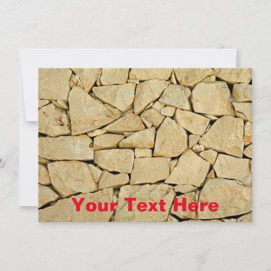 Maßgeschneiderte Trockensteinwand Karte (Vorderseite)