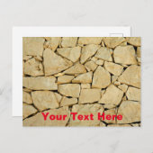 Maßgeschneiderte Trockensteinwand Postkarte (Vorne/Hinten)