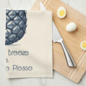 "Maßgeschneiderte Tropenblauer Ananas Geschirrtuch (Viertel Falte)