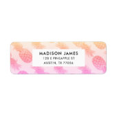 Maßgeschneiderte tropische Ananas-Rücksendeadresse (Vorne)