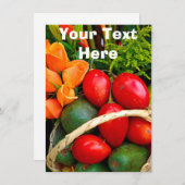 Maßgeschneiderte tropische Obstkarte (Vorne/Hinten)