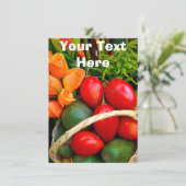 Maßgeschneiderte tropische Obstkarte (Stehend Vorderseite)