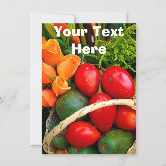 Maßgeschneiderte tropische Obstkarte (Vorderseite)