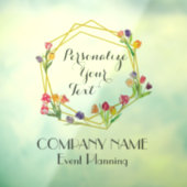 Maßgeschneiderte Tulips Gold & Black Event Plannin Fensteraufkleber (Blatt 3)