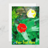 Maßgeschneiderte Tulpenkarte (Vorne/Hinten)